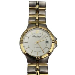 Gruen Precision Unisex Watch 35mm Gold and Silver Tones - New Battery - GP5010